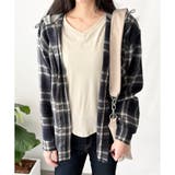 レイヤード風フード付きチェックシャツ レディース 長袖 | Dewlily | 詳細画像9 