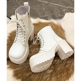 レースアップチャンキーショートブーツ レディース 厚底 | Dewlily | 詳細画像15 