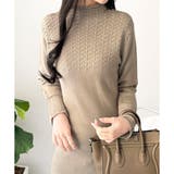 スカラ編み風ニットワンピース レディース ロング丈 | Dewlily | 詳細画像12 