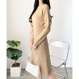 スカラ編み風ニットワンピース レディース ロング丈 | Dewlily | 詳細画像4 