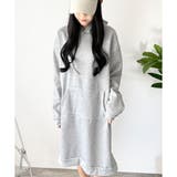 スウェットパーカーワンピース レディース 裏起毛 | Dewlily | 詳細画像10 