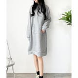 スウェットパーカーワンピース レディース 裏起毛 | Dewlily | 詳細画像17 