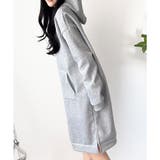 スウェットパーカーワンピース レディース 裏起毛 | Dewlily | 詳細画像2 