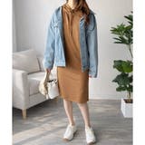 フード付きIラインロングワンピース レディース カジュアル | Dewlily | 詳細画像2