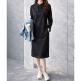 フード付きIラインロングワンピース レディース カジュアル | Dewlily | 詳細画像6