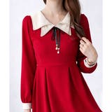 配色セーラーカラーロングワンピース レディース カジュアル | Dewlily | 詳細画像18 