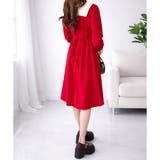 配色セーラーカラーロングワンピース レディース カジュアル | Dewlily | 詳細画像3 