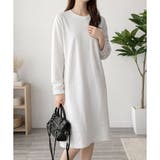 ロングスリーブTシャツワンピース レディース カジュアル | Dewlily | 詳細画像14