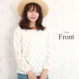 レース地♪花柄シンプルブラウス♪きれいめデザイン♪ | Amulet | 詳細画像8 