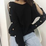 腕ボタン付きトップス | Amulet | 詳細画像5