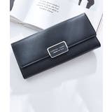 ブラック | 6色シンプル長財布レディースカラー6色シンプル使いやすい長財布三つ折り | Amulet