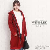 ワインレッド | 薄手ロングパーカー 韓国 ファッション | Amulet