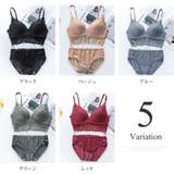 ノンワイヤーカップ付きビスチェブラジャー ショーツセット 上下セット | Amulet | 詳細画像5 