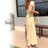 ウエストマークフレンチスリーブロングワンピース カジュアル シンプル | Amulet | 詳細画像11