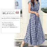 ウエストマークフレンチスリーブロングワンピース カジュアル シンプル | Amulet | 詳細画像3