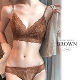 フルレースノンワイヤーブラジャー＆ショーツセット シンプル 可愛い きれいめ | Amulet | 詳細画像9 