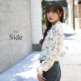 花柄ネックリボンブラウス シンプル 長袖 | Amulet | 詳細画像10 