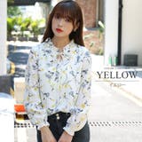 花柄ネックリボンブラウス シンプル 長袖 | Amulet | 詳細画像8 