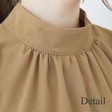 ギャザーシフォンブラウス オフィス シンプル 春 夏 秋 レディース | Amulet | 詳細画像16 