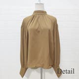 ギャザーシフォンブラウス オフィス シンプル 春 夏 秋 レディース | Amulet | 詳細画像23 