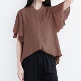 ラッフルスリーブブラウス フリル袖 シフォンブラウス | Amulet | 詳細画像3 