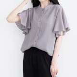 ラッフルスリーブブラウス フリル袖 シフォンブラウス | Amulet | 詳細画像4 