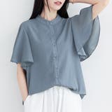 ラッフルスリーブブラウス フリル袖 シフォンブラウス | Amulet | 詳細画像6 