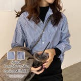 ストライプ長袖シャツ レディース シンプル | Amulet | 詳細画像1