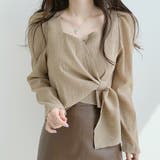 ワッシャーリボンブラウス 長袖 ブラウス | Amulet | 詳細画像2 