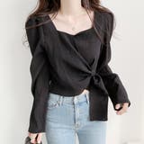 ワッシャーリボンブラウス 長袖 ブラウス | Amulet | 詳細画像4 