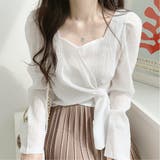 ワッシャーリボンブラウス 長袖 ブラウス | Amulet | 詳細画像6 