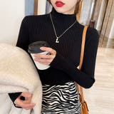 ハイネックリブニット 長袖 レディース | Amulet | 詳細画像2 