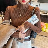 ハイネックリブニット 長袖 レディース | Amulet | 詳細画像8 