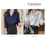 ストライプシンプルブラウス シャツ ブラウス | Amulet | 詳細画像5 