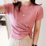 ピンク | ツイスト半袖Tシャツ 半袖 レディース | Amulet
