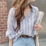 ストライプシャツ ブラウス ストライプ柄 | Amulet | 詳細画像6 