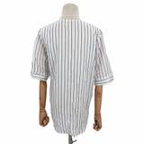 七分丈ストライプシャツ トップス シャツ | Amulet | 詳細画像14 