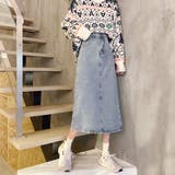 バックスリットデニム風スカート タイトスカート レディース | Amulet | 詳細画像4 