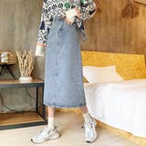 バックスリットデニム風スカート タイトスカート レディース | Amulet | 詳細画像6 