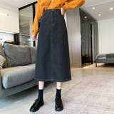 バックスリットデニム風スカート タイトスカート レディース | Amulet | 詳細画像8 