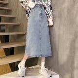 バックスリットデニム風スカート タイトスカート レディース | Amulet | 詳細画像9 