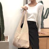 ニットトートバック レディース マチなし | Amulet | 詳細画像2 