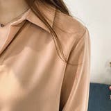 スキッパーブラウス レディース 長袖 無地 プルオン 通勤 シンプル きれい目 | Amulet | 詳細画像13 