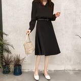 スキッパーブラウス レディース 長袖 無地 プルオン 通勤 シンプル きれい目 | Amulet | 詳細画像4 