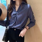 ツイストスキッパーブラウス レディース 長袖 | Amulet | 詳細画像13 