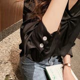 ツイストスキッパーブラウス レディース 長袖 | Amulet | 詳細画像15 