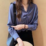 ツイストスキッパーブラウス レディース 長袖 | Amulet | 詳細画像6 