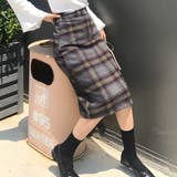 チェック柄Aラインスカート レディース ひざ丈 | Amulet | 詳細画像13 