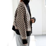 ダイヤ柄ニットカーディガン レディース 長袖 | Amulet | 詳細画像11 