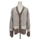 ダイヤ柄ニットカーディガン レディース 長袖 | Amulet | 詳細画像14 